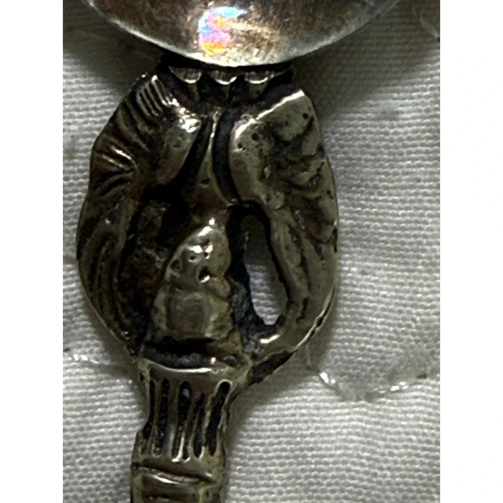 Flatware Set Small Fork, Knife, Spoon Silver Ornate Italian Vintage Figural Set